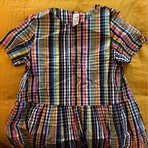 Colorful Plaid Midi Dress